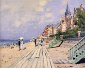 克劳德 莫奈 : The Boardwalk at Trouville